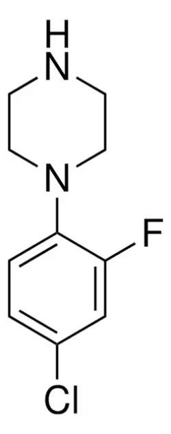 2-(4-Fluorophenyl)piperazine structure, CAS 65709-33-3