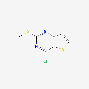 4-chloro-2-(methylthio)thieno[3,2-d]pyrimidine structure, CAS 176530-47-5