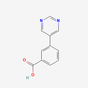 3-Pyrimidin-5-Yl-Benzoicacid structure, CAS 852180-74-6