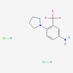 4-(1-Pyrrolidinyl)-3-(Trifluoromethyl)Bezenaminedihydrochloride structure, CAS 1158215-71-4