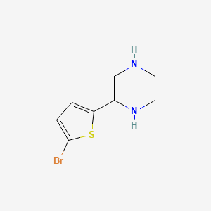 2-(5-Bromothiophen-2-yl)piperazine structure, CAS 111760-29-3
