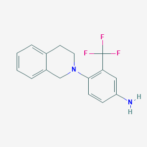 4-(3,4-Dihydro-1H-Isoquinolin-2-Yl)-3-Trifluoromethylphenylamine structure, CAS 914348-87-1
