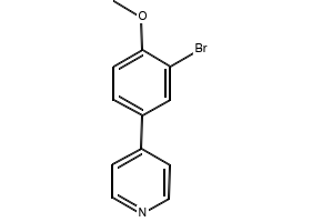 4-(3-Bromo-4-Methoxyphenyl)Pyridine structure, CAS 191602-60-5