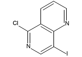 8-bromo-5-chloro-1,6-naphthyridine structure, CAS 909649-12-3