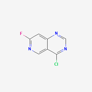 4-chloro-7-fluoro-pyrido[4,3-d]pyrimidine structure, CAS 175357-95-6