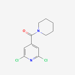 2,6-Dichloro-4-(-4-(piperidine-1-ylcarbonyl)pyridin structure, CAS 287196-80-9