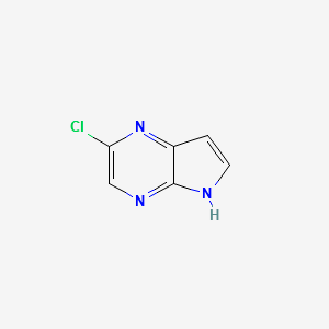2-chloro-5H-pyrrolo[2,3-b]pyrazine structure, CAS 889447-19-2