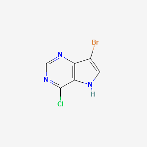7-bromo-4-chloro-5H-pyrrolo[3,2-d]pyrimidine structure, CAS 1032650-41-1