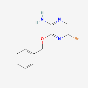 2-Amino-3-benzyloxy-5-bromopyrazine structure, CAS 187973-44-0