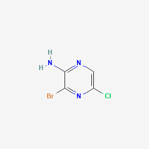 2-Amino-3-bromo-5-chloropyrazine structure, CAS 76537-18-3
