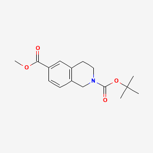 2-tert-butyl6-methyl3,4-dihydroisoquinoline-2,6(1H)-dicarboxylate structure, CAS 170097-66-2