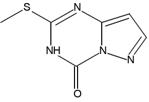 2-(methylthio)pyrazolo[1,5-a][1,3,5]triazin-4(3H)-one structure, CAS 54346-18-8