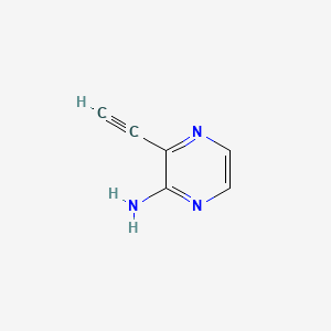 2-Amino-3-ethynylpyrazine structure, CAS 1005349-13-2