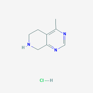 5,6,7,8-tetrahydro-4-methylpyrido[3,4-d]pyrimidinehydrochloride structure, CAS 1187830-72-3