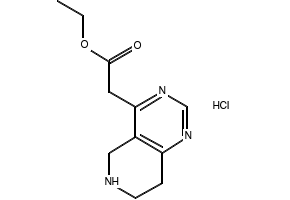 ethyl2-(5,6,7,8-tetrahydropyrido[4,3-d]pyrimidin-4-yl)acetatehydrochloride structure, CAS 1187830-78-9