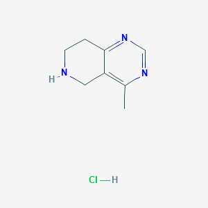 5,6,7,8-tetrahydro-4-methylpyrido[4,3-d]pyrimidinehydrochloride structure, CAS 1187830-73-4