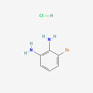 3-bromobenzene-1,2-diaminehydrochloride structure, CAS 1187830-74-5