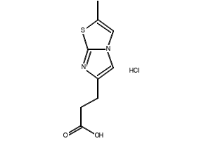 3-(2-methylimidazo[2,1-b]thiazol-6-yl)propanoicacidhydrochloride structure, CAS 1187830-75-6