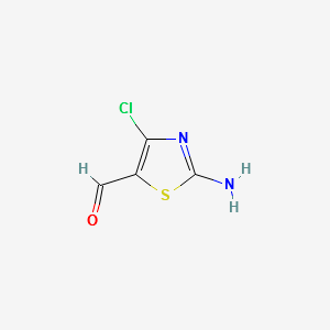 2-Amino-4-chlorothiazole-5-carbaldehyde structure, CAS 76874-79-8