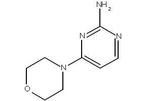2-Amino-4-morpholin-4-yl-pyrimidine structure, CAS 861031-56-3