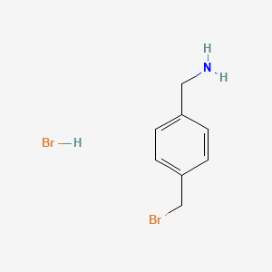 4-(Bromomethyl)Benzylaminehydrobromide structure, CAS 34403-47-9