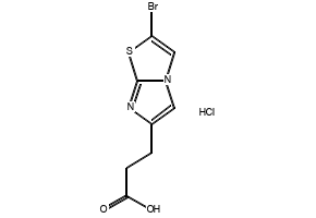 3-(2-bromoimidazo[2,1-b]thiazol-6-yl)propanoicacidhydrochloride structure, CAS 1187830-80-3