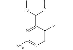 2-Amino-5-bromo-4-dimethoxymethylpyrimidine structure, CAS 914347-52-7