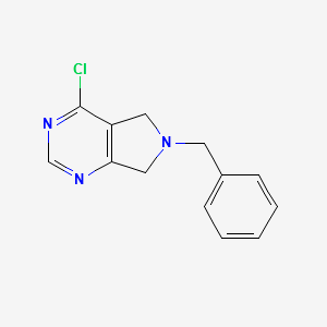 6-benzyl-4-chloro-6,7-dihydro-5H-pyrrolo[3,4-d]pyrimidinehydrochloride structure, CAS 1190984-93-0