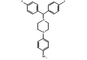 4-{4-[Bis(4-Fluorophenyl)Methyl]Piperazin-1-Yl}Phenylamine structure, CAS 914349-65-8