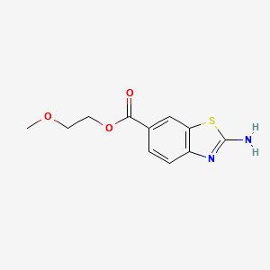 2-Amino-benzothiazole-6-carboxylicacid-2-methoxyether structure, CAS 436088-66-3