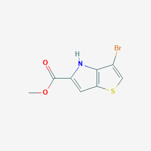 methyl3-bromo-4H-thieno[3,2-b]pyrrole-5-carboxylate structure, CAS 1105187-36-7