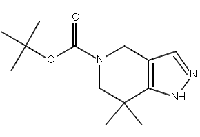 tert-butyl7,7-dimethyl-6,7-dihydro-1H-pyrazolo[4,3-c]pyridine-5(4H)-carboxylate structure, CAS 635712-88-8