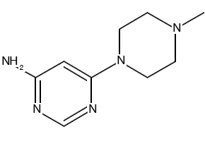 4-Amino-6-(4-Methyl-1-Piperazinyl)Pyrimidine structure, CAS 96225-96-6