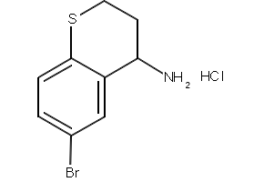 6-bromo-3,4-dihydro-2H-thiochromen-4-aminehydrochloride structure, CAS 1170470-60-6