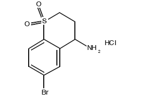 6-bromo-3,4-dihydro-2H-sulfonyl-4-aminehydrochloride structure, CAS 1172986-17-2