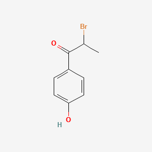 2-Bromo-1-(4-hydroxy-phenyl)-propan-1-one structure, CAS 53946-87-5