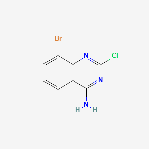 4-Amino-8-Bromo-2-Chloroquinazoline structure, CAS 956100-62-2