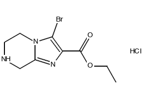 ethyl3-bromo-5,6,7,8-tetrahydroimidazo[1,2-a]pyrazine-2-carboxylatehydrochloride structure, CAS 1170568-70-3