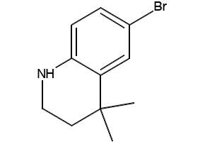 6-bromo-1,2,3,4-tetrahydro-4,4-dimethylquinolinehydrochloride structure, CAS 135631-91-3