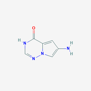 6-aminopyrrolo[1,2-f][1,2,4]triazin-4(3H)-one structure, CAS 1160995-01-6