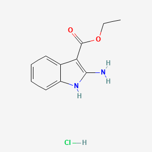ethyl2-amino-1H-indole-3-carboxylatehydrochloride structure, CAS 1187830-59-6