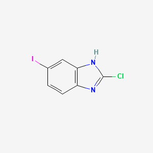 2-chloro-5-iodo-1H-benzo[d]imidazole structure, CAS 256518-97-5