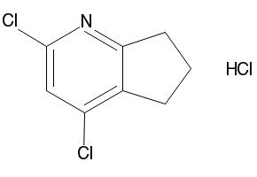 2,4-dichloro-6,7-dihydro-5H-cyclopenta[b]pyridinehydrochloride structure, CAS 1187830-87-0