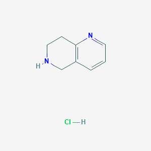 5,6,7,8-tetrahydro-1,6-naphthyridinehydrochloride structure, CAS 1187830-51-8