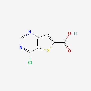 4-chlorothieno[3,2-d]pyrimidine-6-carboxylicacid structure, CAS 875515-76-7