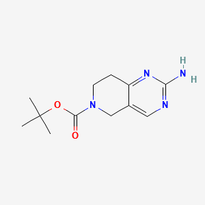 tert-butyl2-amino-7,8-dihydropyrido[4,3-d]pyrimidine-6(5H)-carboxylate structure, CAS 869198-95-8