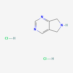 6,7-dihydro-5H-pyrrolo[3,4-d]pyrimidinehydrochloride structure, CAS 157327-51-0