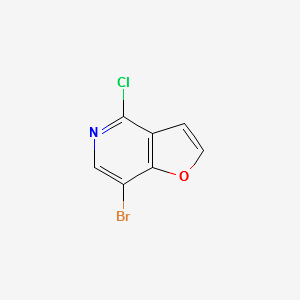 7-bromo-4-chlorofuro[3,2-c]pyridine structure, CAS 1105187-43-6