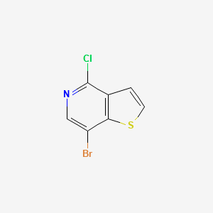 7-bromo-4-chlorothieno[3,2-c]pyridine structure, CAS 29064-76-4