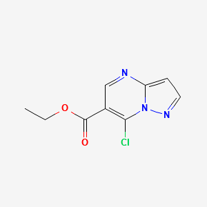 ethyl7-chloropyrazolo[1,5-a]pyrimidine-6-carboxylate structure, CAS 43024-70-0